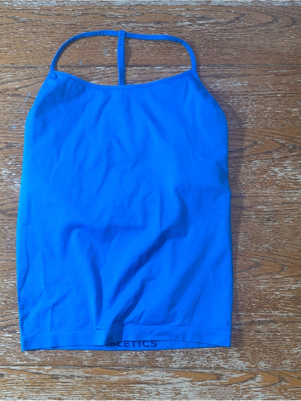 Fabletics blue strappy performance tank top size medium